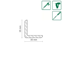 FN Neuhofer Winkelleiste 240 cm 35 x 35 mm Fichte/Kiefer