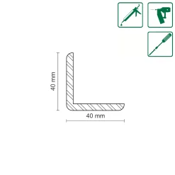 FN Neuhofer Winkelleiste 240 cm 40 x 40 mm Fichte/Kiefer