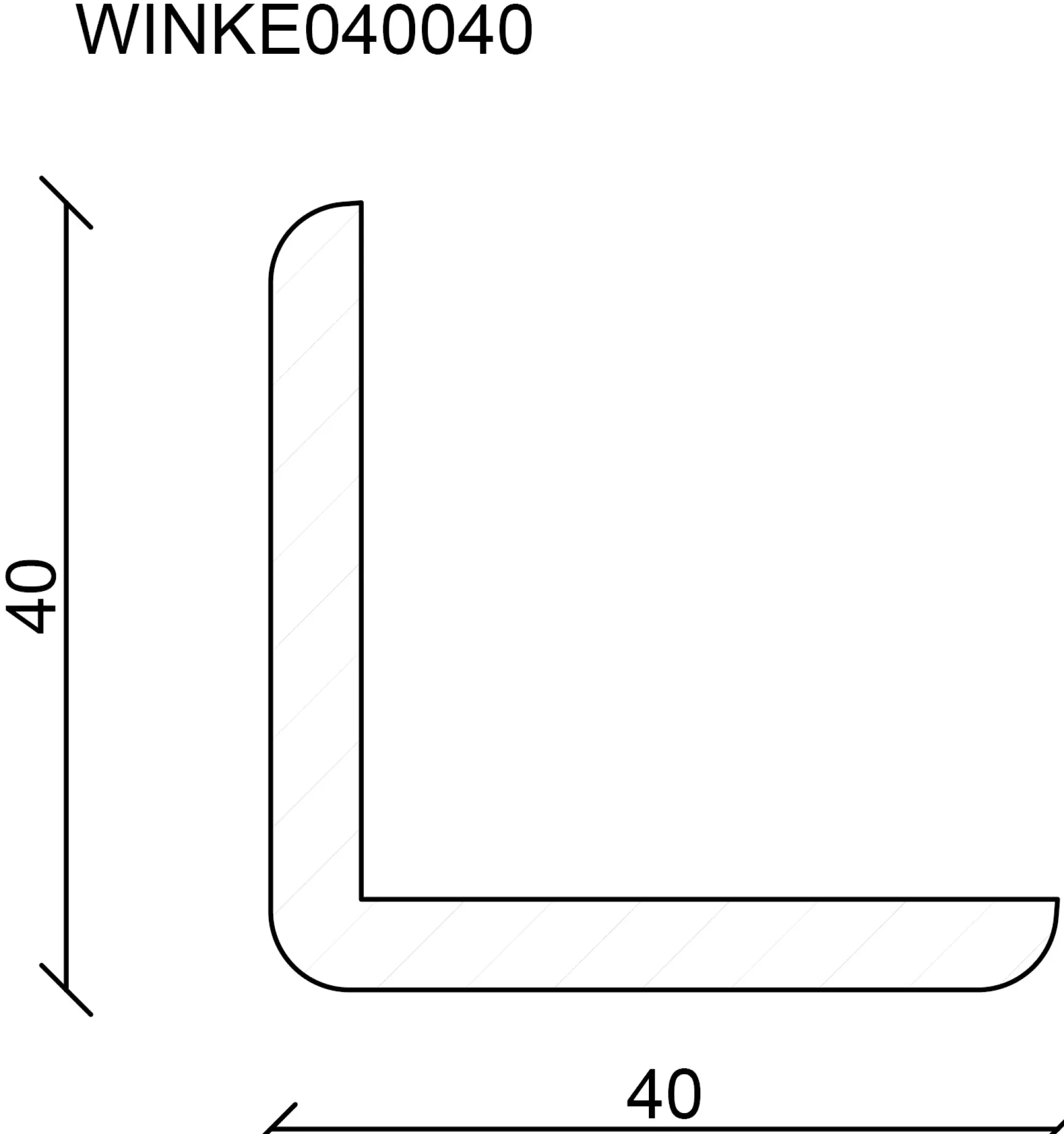 FN Neuhofer Winkelleiste 240 cm 40 x 40 mm Fichte/Kiefer