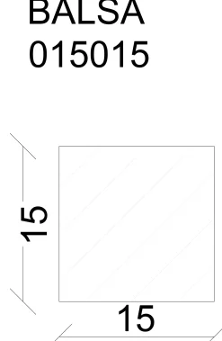 FN NeuhoferBalsa Leiste 100 cm 15 x 15 mm Balsa