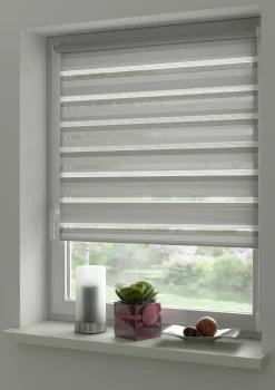 Gardinia EasyFix Doppelrollo grau 90 x 150 cm