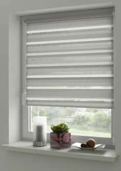 Gardinia EasyFix Doppelrollo grau 60 x 150 cm