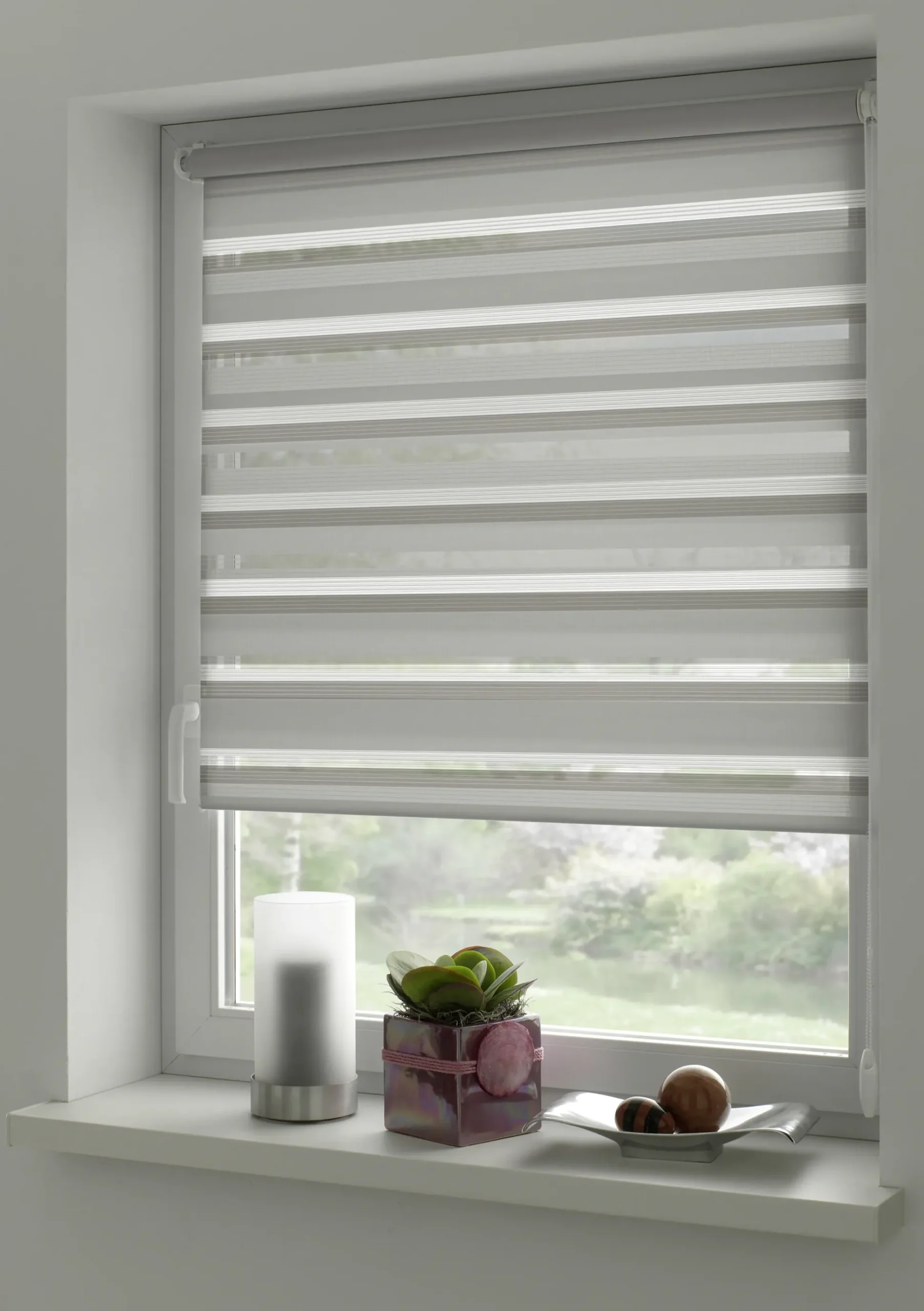 Gardinia EasyFix Doppelrollo grau 60 x 150 cm