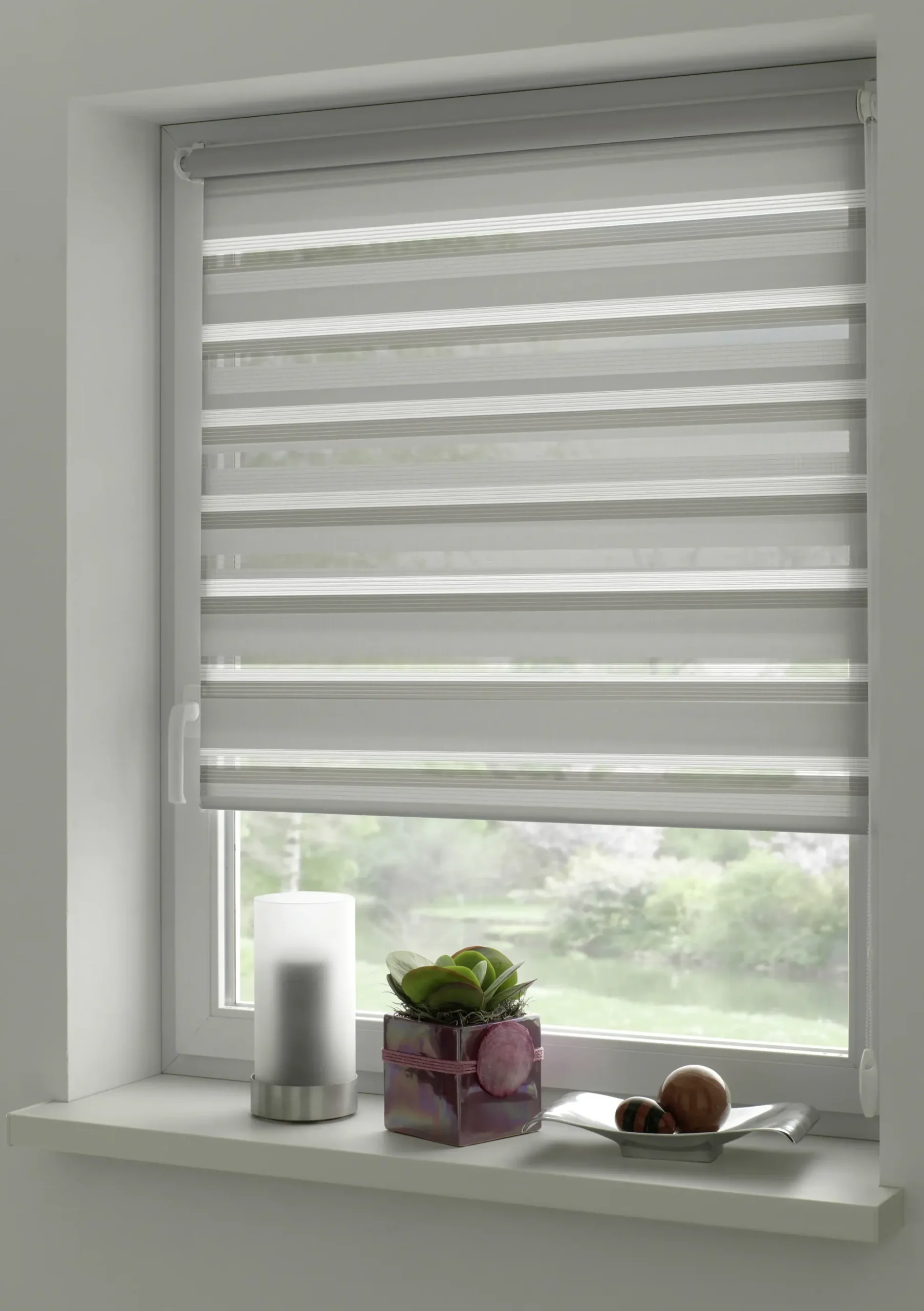 Gardinia EasyFix Doppelrollo grau 75 x 150 cm