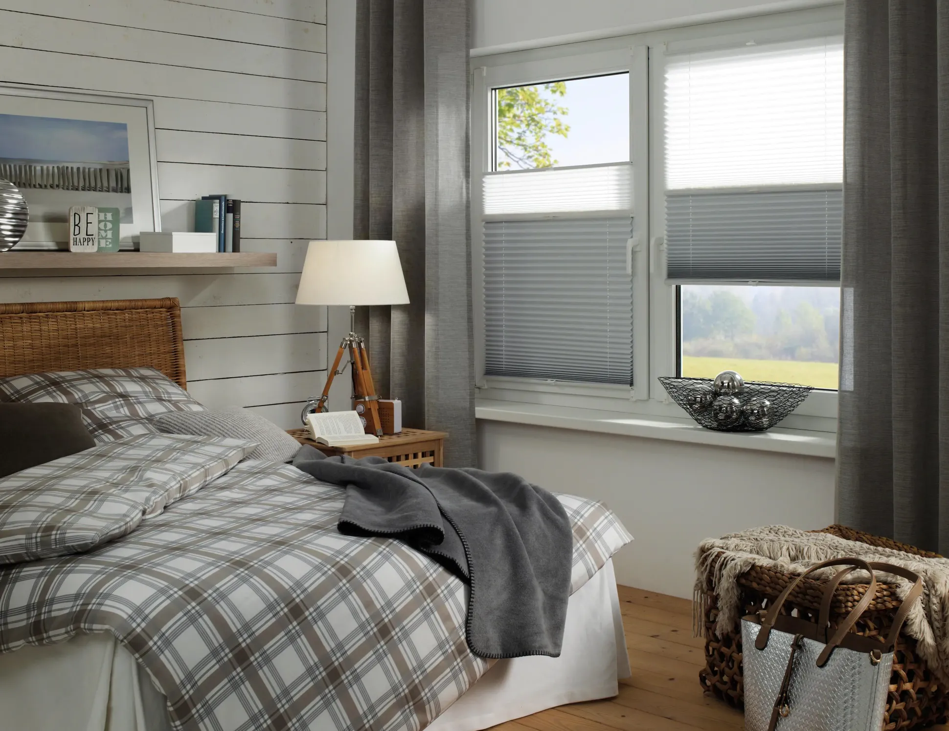 Gardinia EasyFix Plissee weiß Day+Night