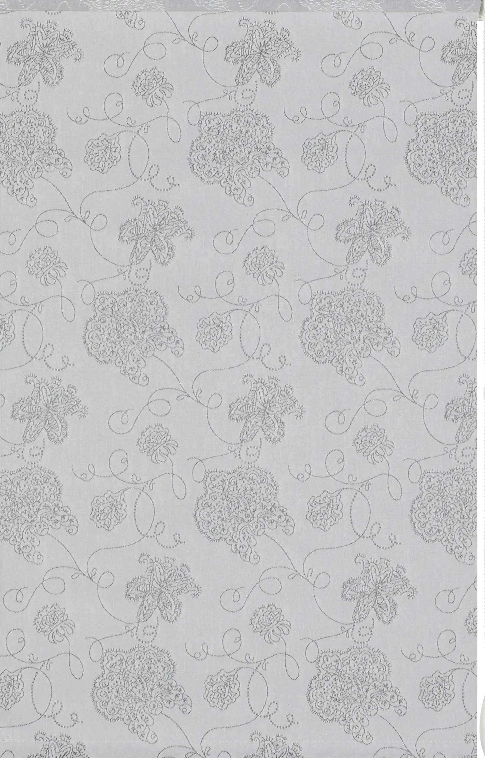 Gardinia EasyFix Rollo bestickt silber 60 x 150 cm
