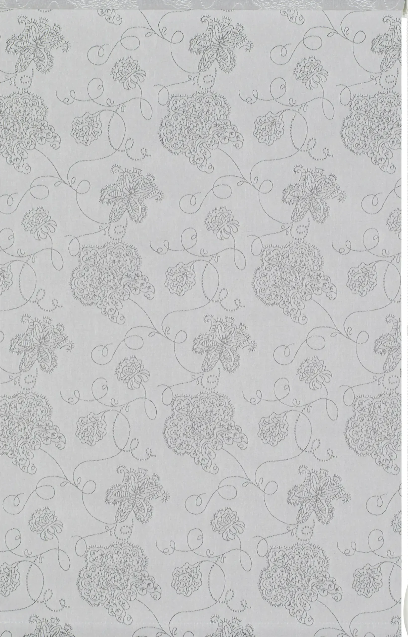 Gardinia EasyFix Rollo bestickt silber 100 x 150 cm
