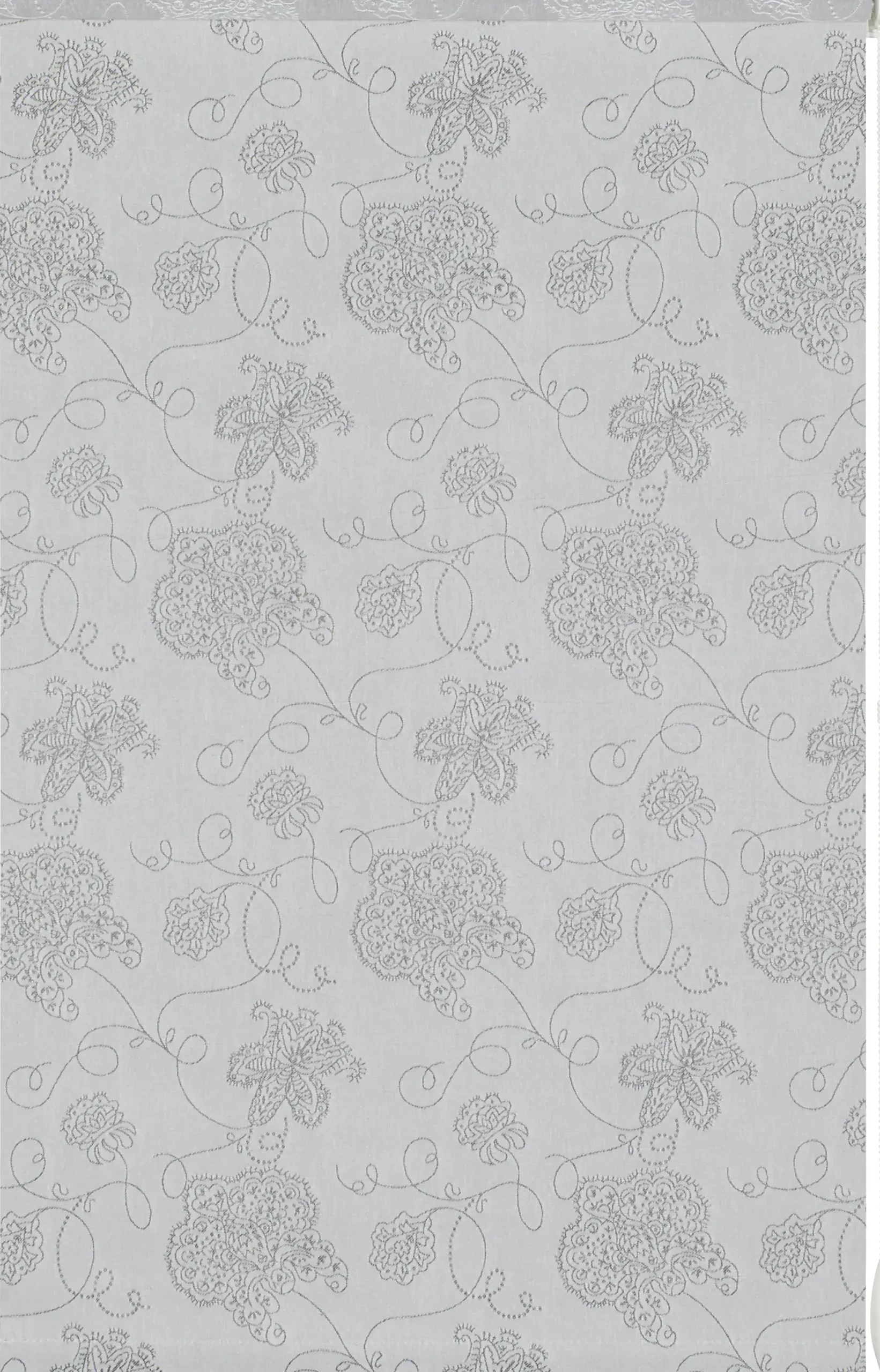 Gardinia EasyFix Rollo bestickt silber 120 x 150 cm