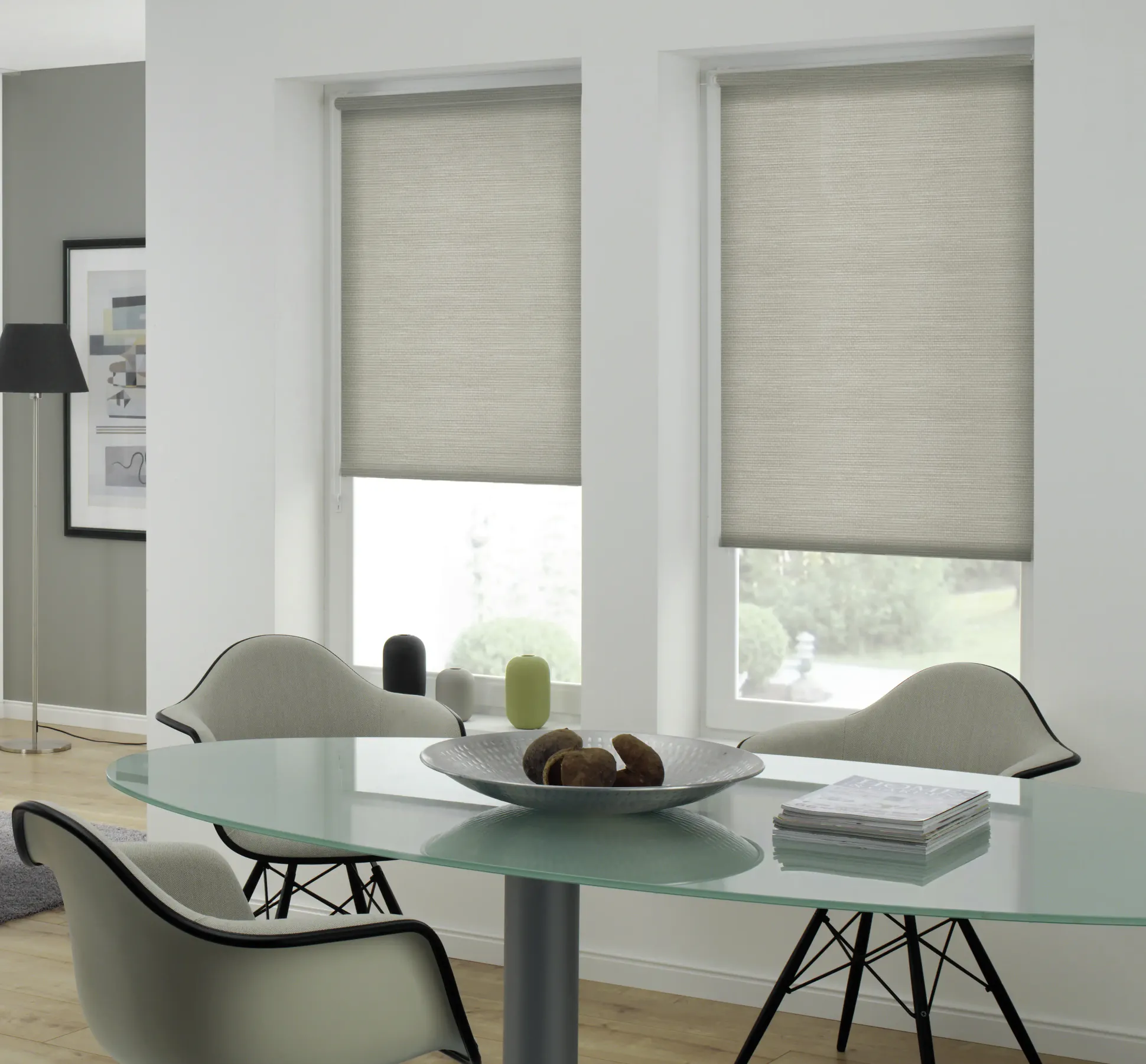 Gardinia EasyFix Rollo grau-melange 100 x 150 cm