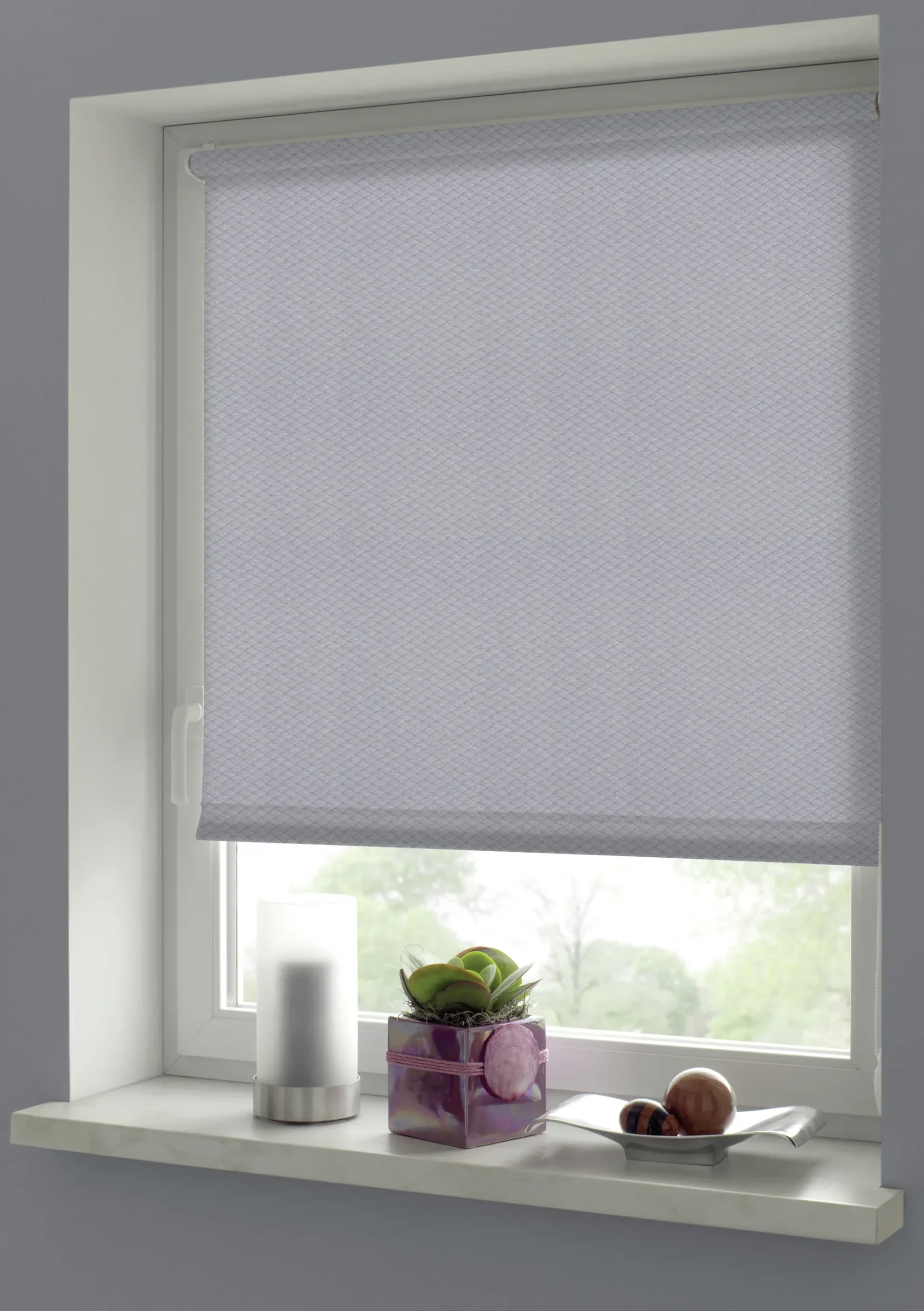 Gardinia EasyFix Rollo hellgrau 100 x 160 cm Shaun