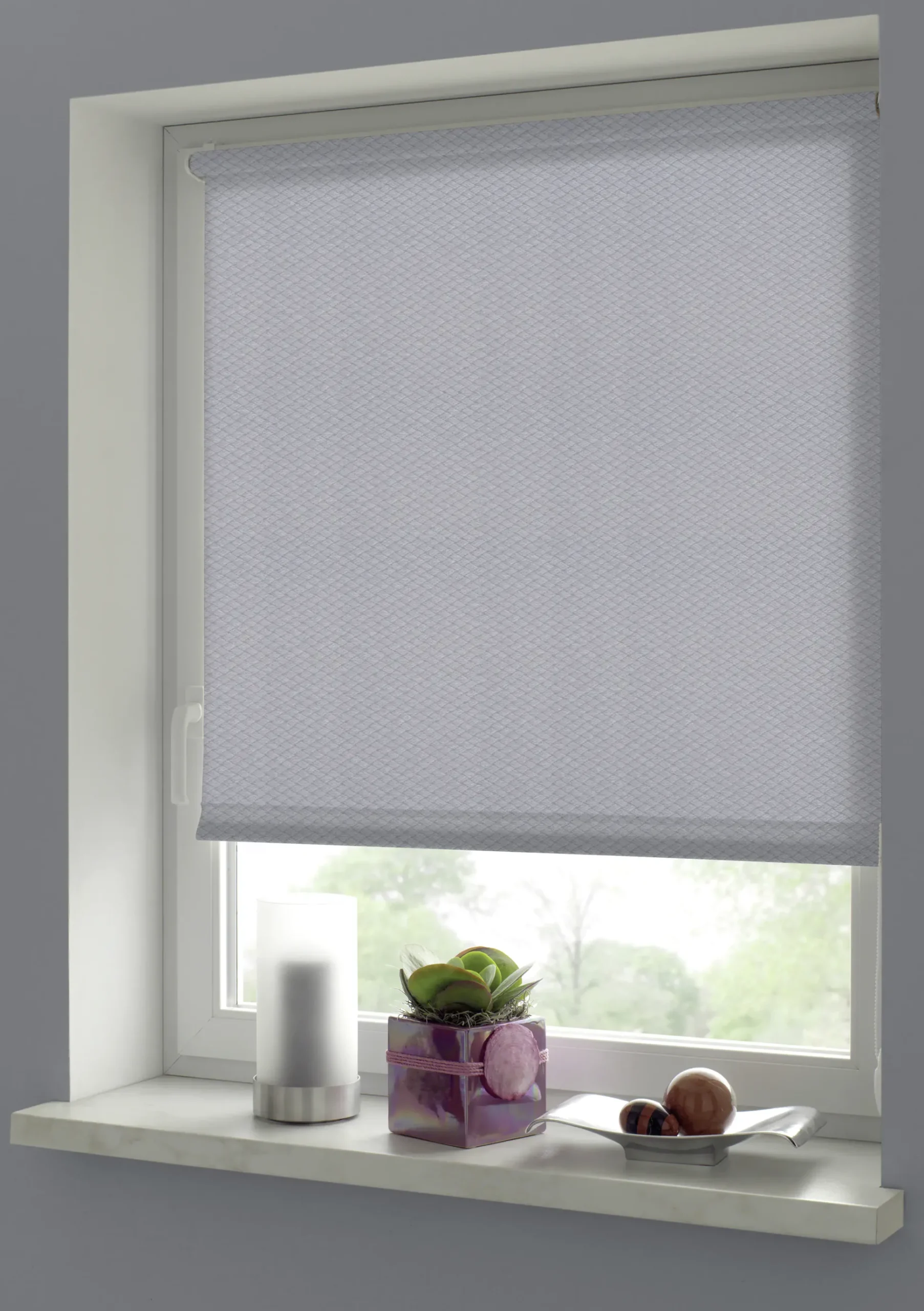 Gardinia EasyFix Rollo hellgrau 60 x 160 cm Shaun