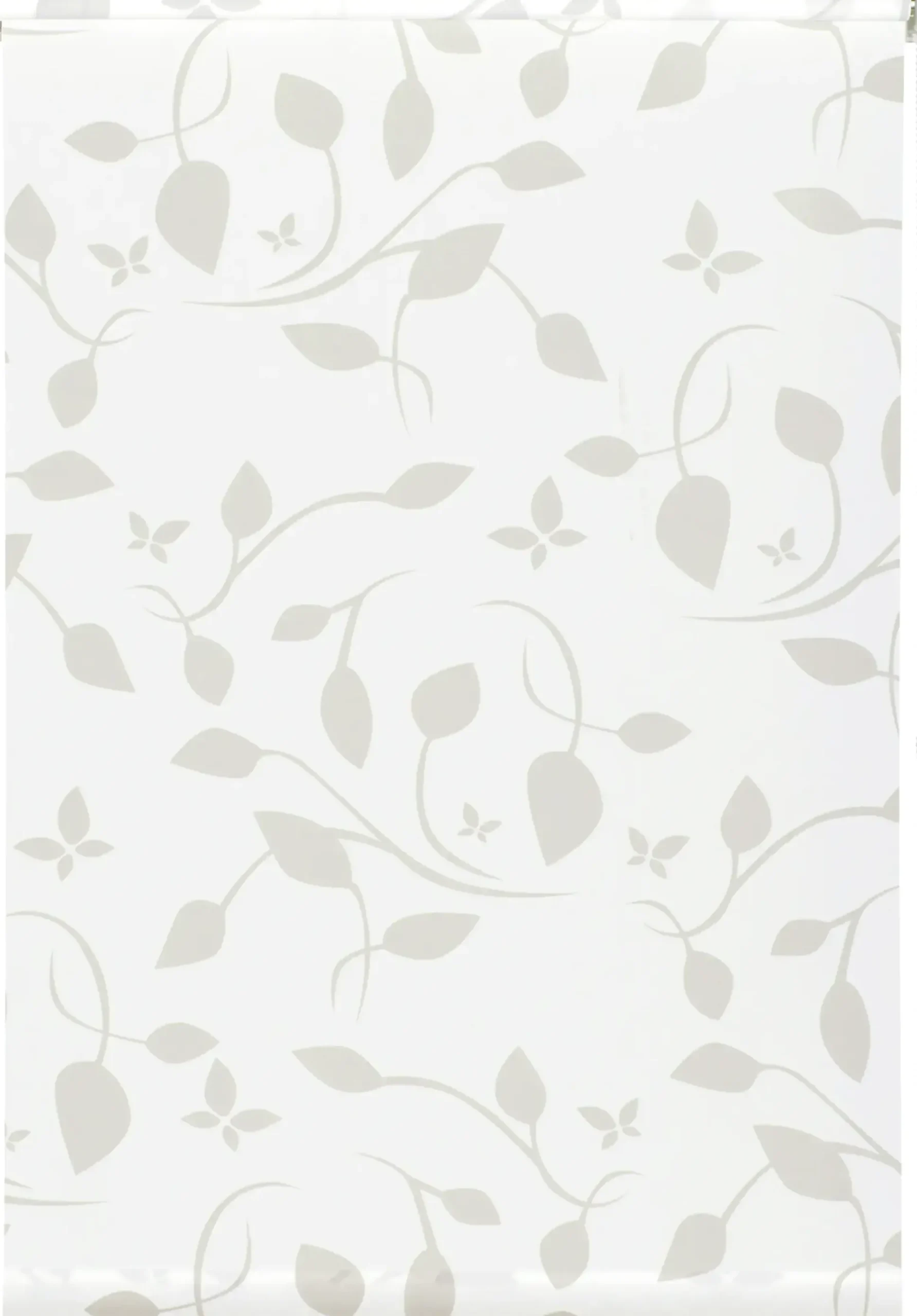 Gardinia EasyFix Rollo mit Blättern weiß beige 60 x 150 cm
