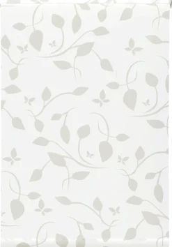 Gardinia EasyFix Rollo mit Blättern weiß beige 120 x 150 cm