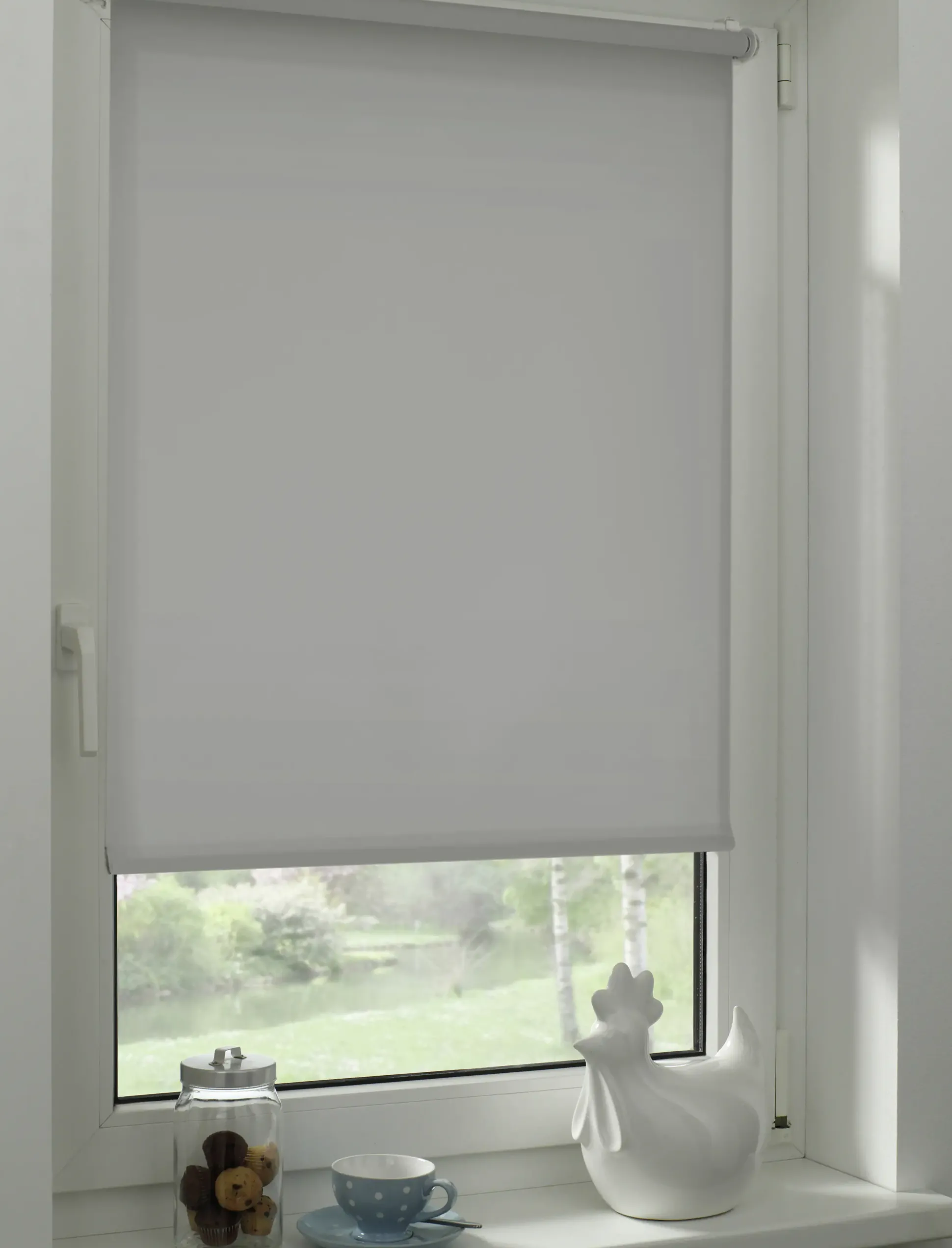 Gardinia EasyFix Rollo steingrau 120 x 150 cm