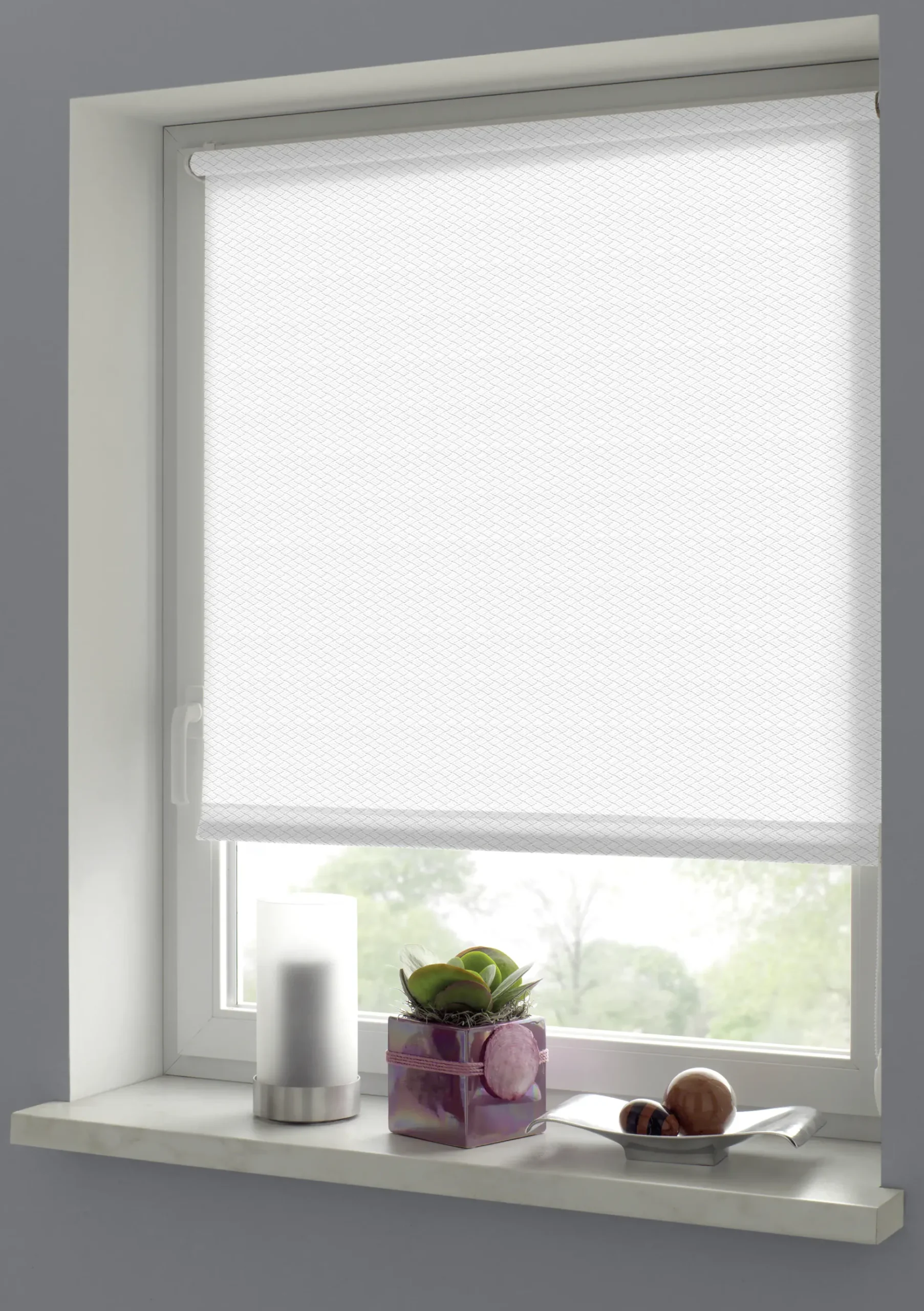Gardinia EasyFix Rollo weiß 75 x 160 cm Shaun