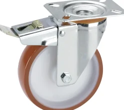 Geräte-Lenkrolle mit Totalfeststeller 80 x 30 mm Tragkr. 100 kg