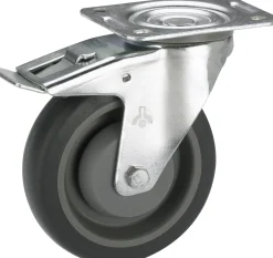 Geräte-Lenkrolle mit Totalfeststeller 80 x 32 mm Tragkr. 140 kg