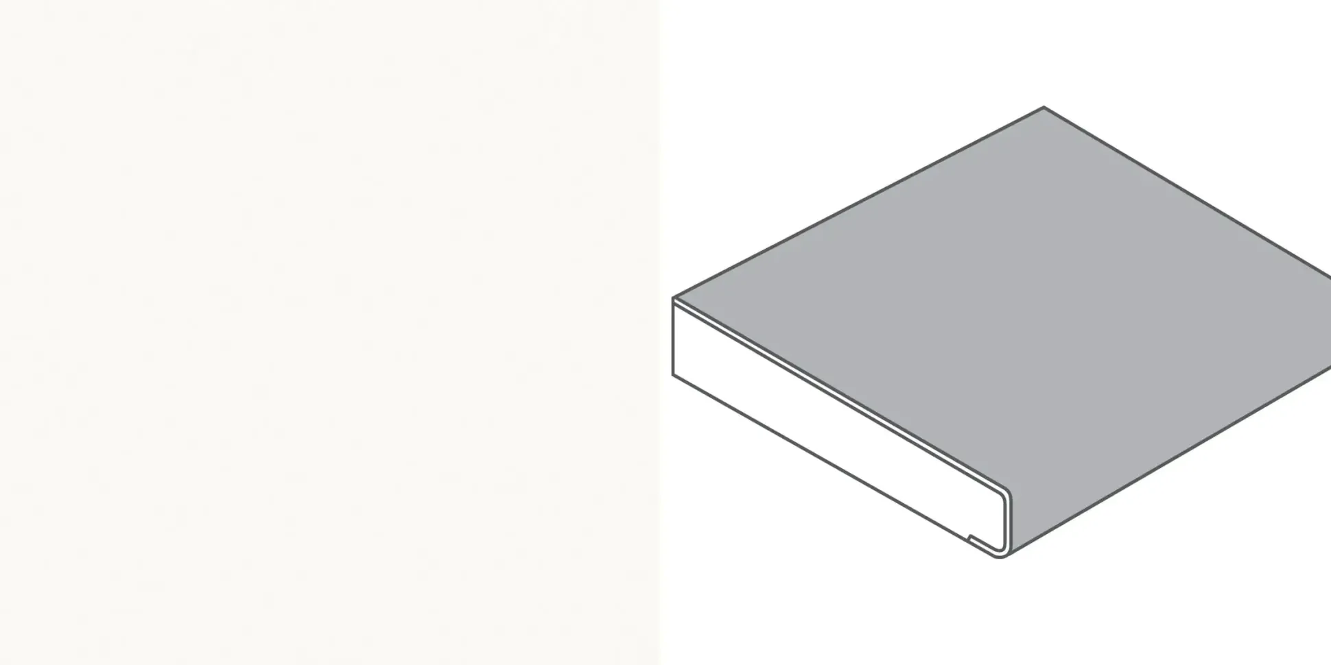 GetaElements Fensterbank InForm alpin weiß (A252CR) 4100 x 200 x 22,8 mm