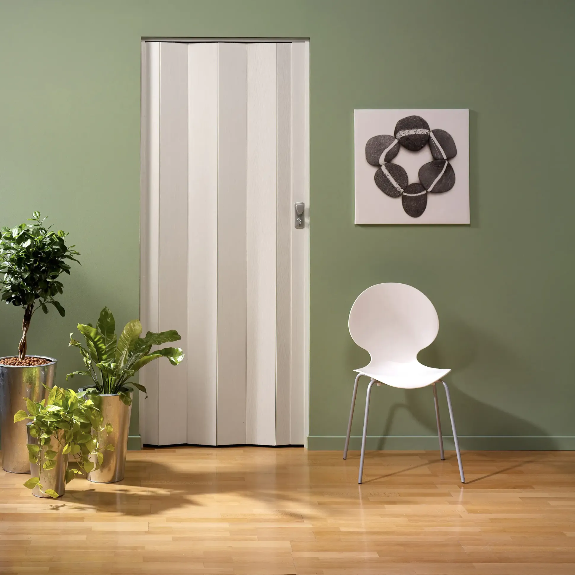 Grosfillex Falttür Spacy Esche weiß 84 x 205 cm