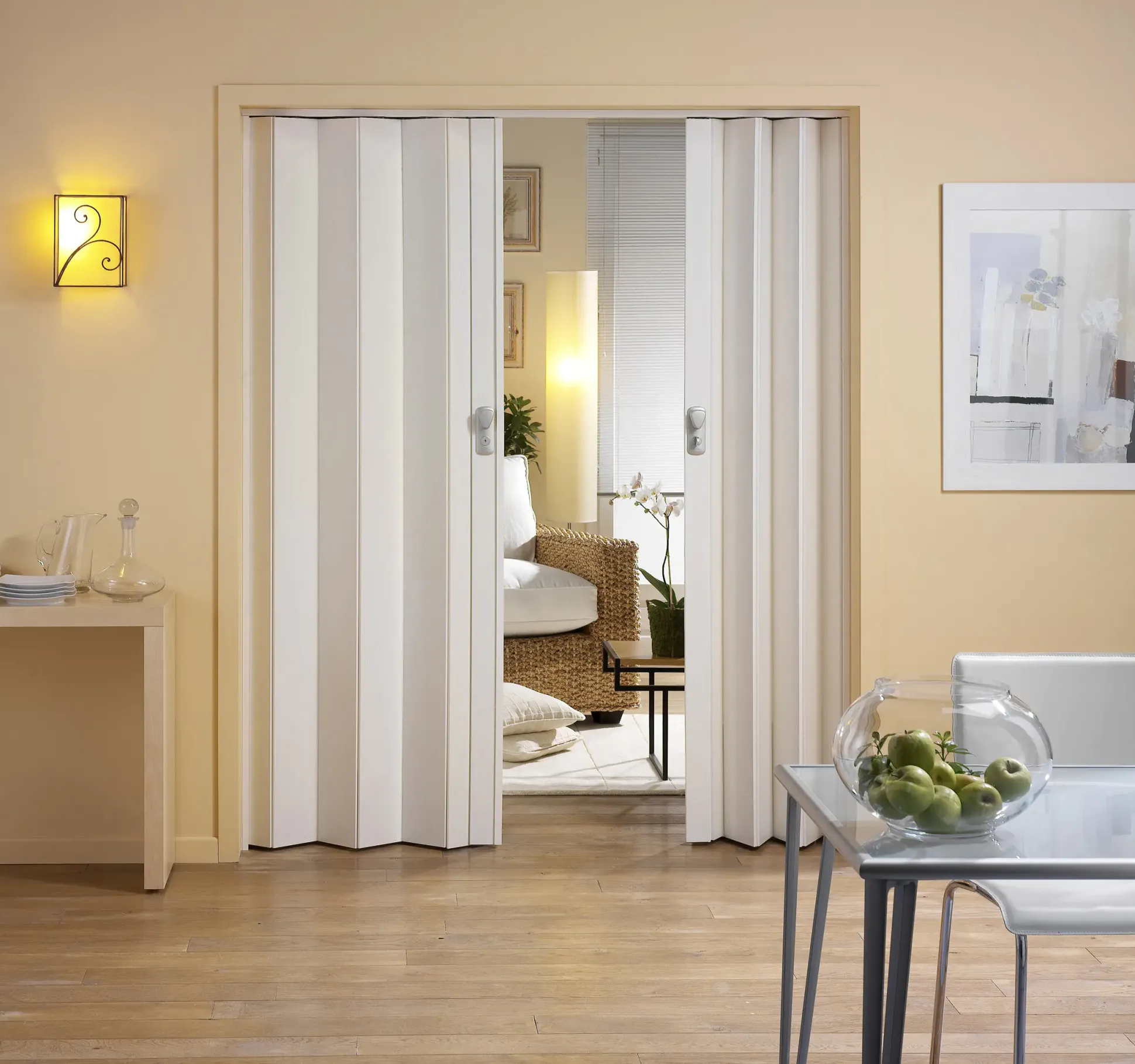 Grosfillex Falttür Spacy Esche weiß 84 x 205 cm