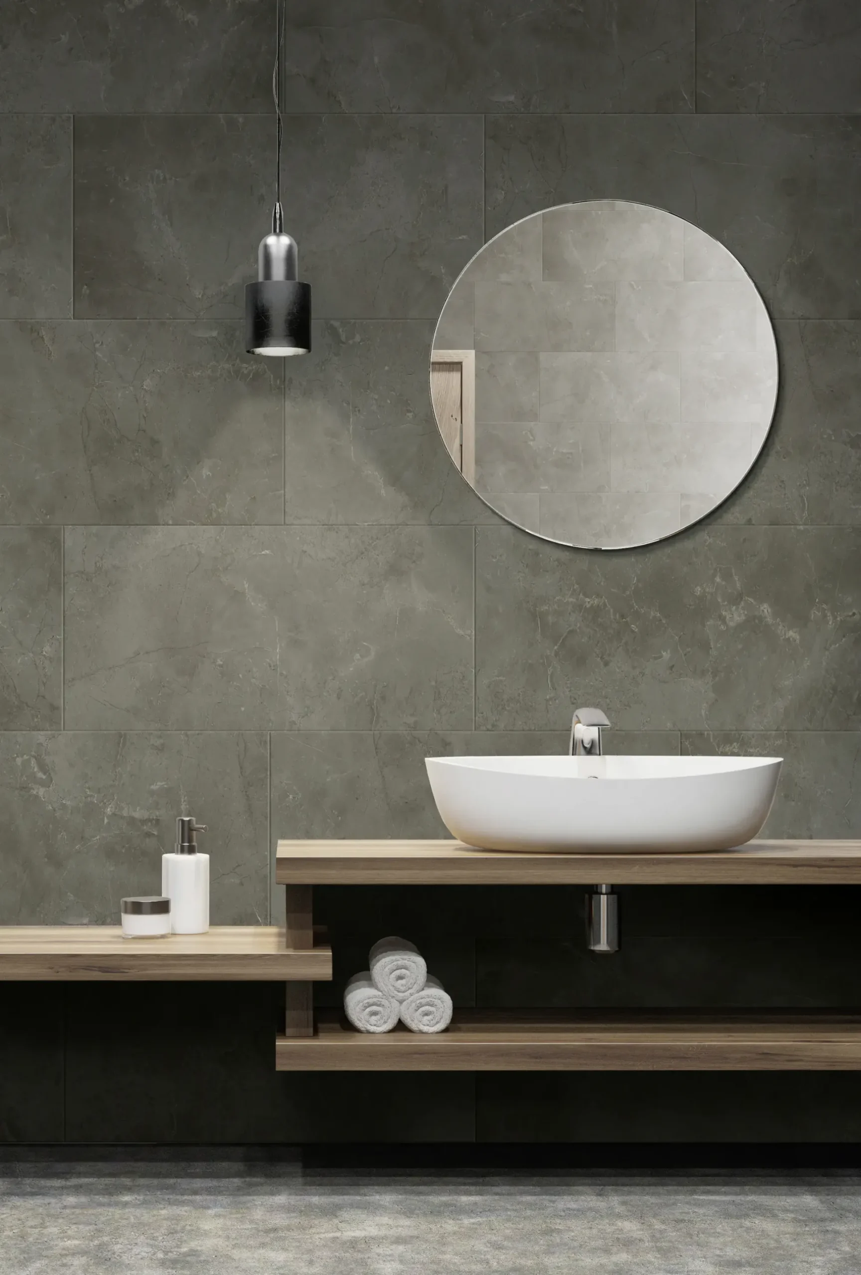 Grosfillex Kunststoffpaneel Marmor 60 x 30 cm 5 mm grau