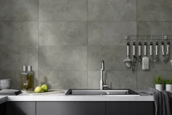 Grosfillex Kunststoffpaneel Marmor 60 x 30 cm 5 mm grau