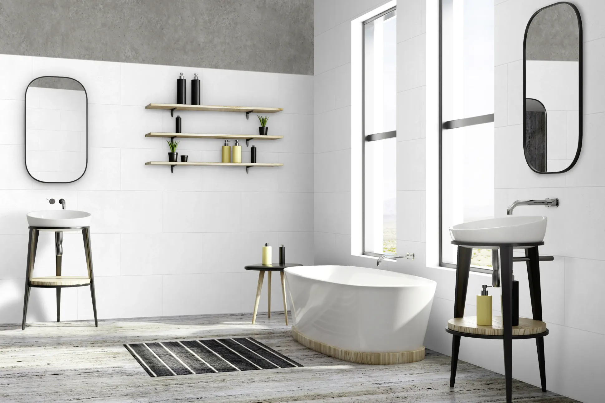 Grosfillex Kunststoffpaneel GX Wall+ White Stone 60 x 30 cm 5 mm