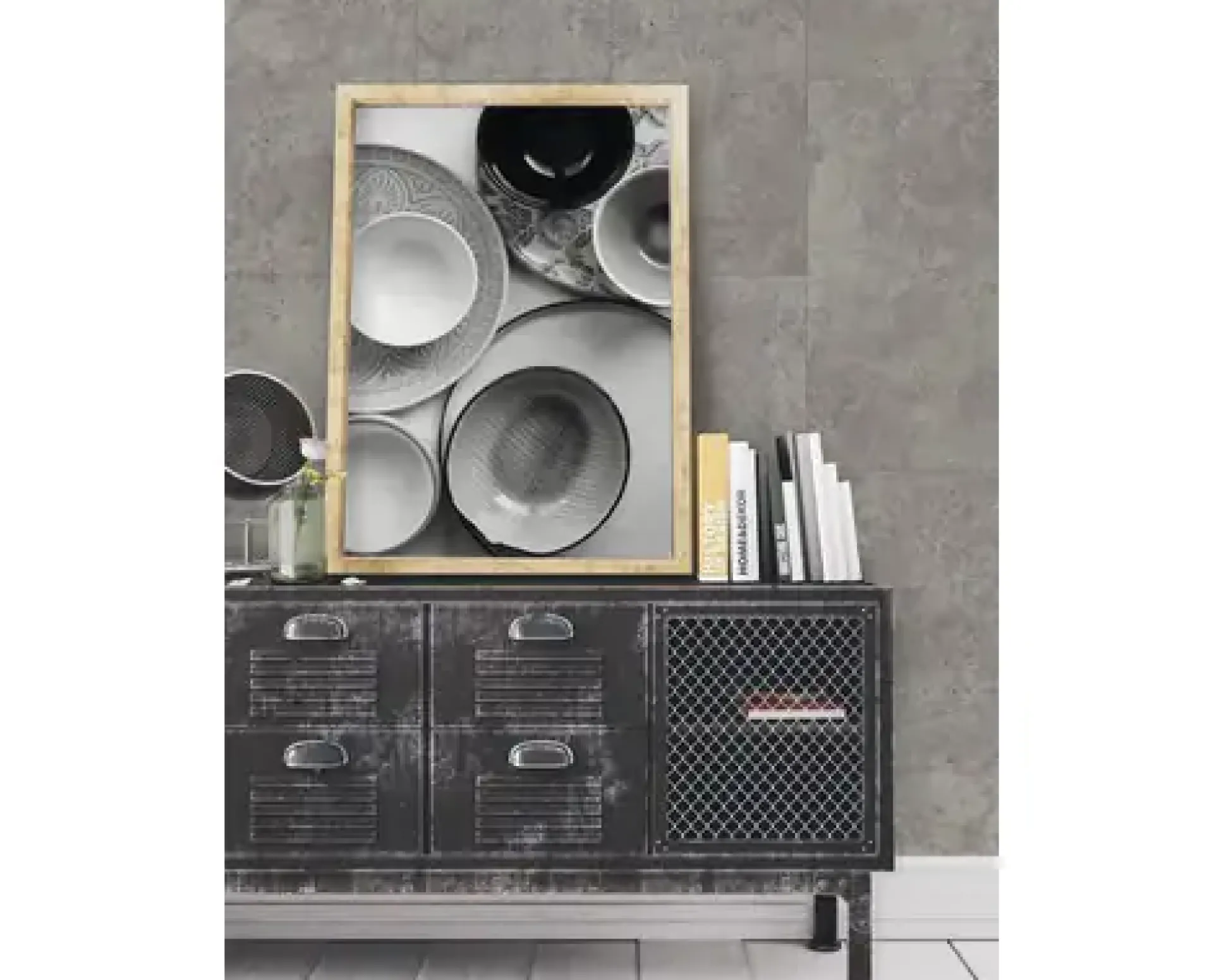 Grosfillex Kunststoffpaneel GX Wall+ Grey Concrete 60 x 30 cm 5 mm
