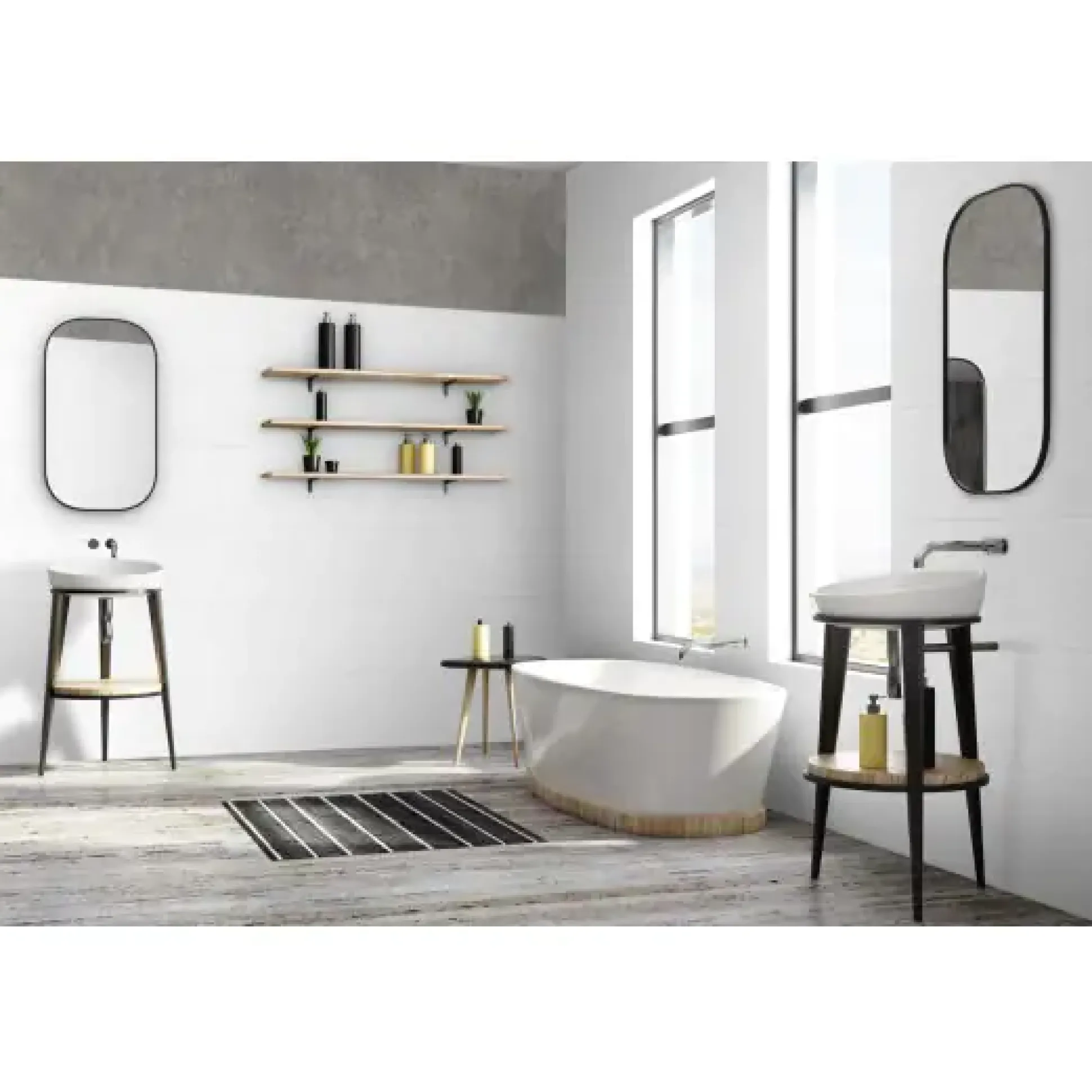 Grosfillex Kunststoffpaneel GX Wall+ White Stone 90 x 45 cm 5 mm