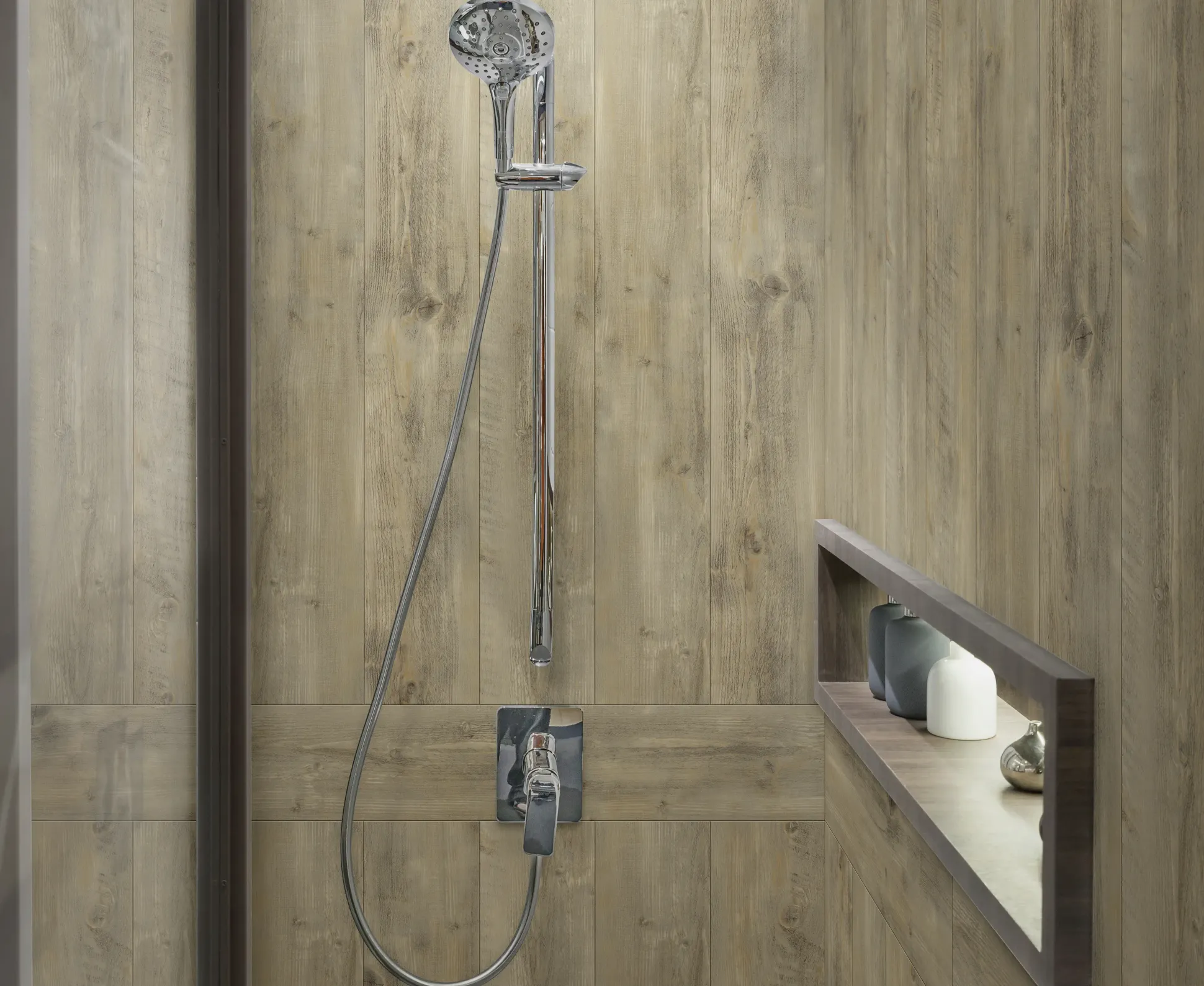 Grosfillex Kunststoffpaneel Steinoptik 120 x 60 cm 5 mm weiß