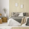 Grosfillex Wandpaneel Kunststoff LINIO 260 x 37,5 cm 8 mm Bright Ash 3 Stück