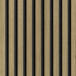 Grosfillex Wandpaneel Kunststoff LINIO 260 x 37,5 cm 8 mm Light Oak 3 Stück