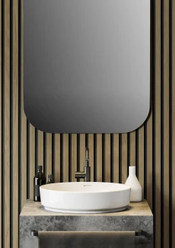 Grosfillex Wandpaneel Kunststoff LINIO 260 x 37,5 cm 8 mm Light Oak 3 Stück