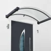 Gutta Bogenvordach BV/B 200 Aluminium anthrazit, Acrylglas klar