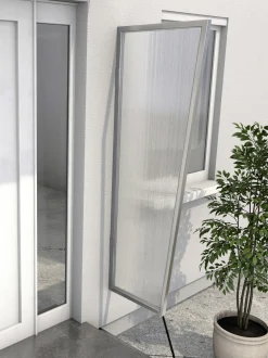 Gutta Seitenblende B2 Edelstahloptik, Polycarbonat klar