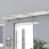 Gutta Vordach PT- L 2700 Edelstahl, Acrylglas satiniert weiß