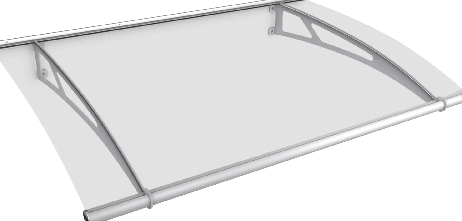 Gutta Vordach PT- XL 2050 Edelstahl, Acrylglas klar