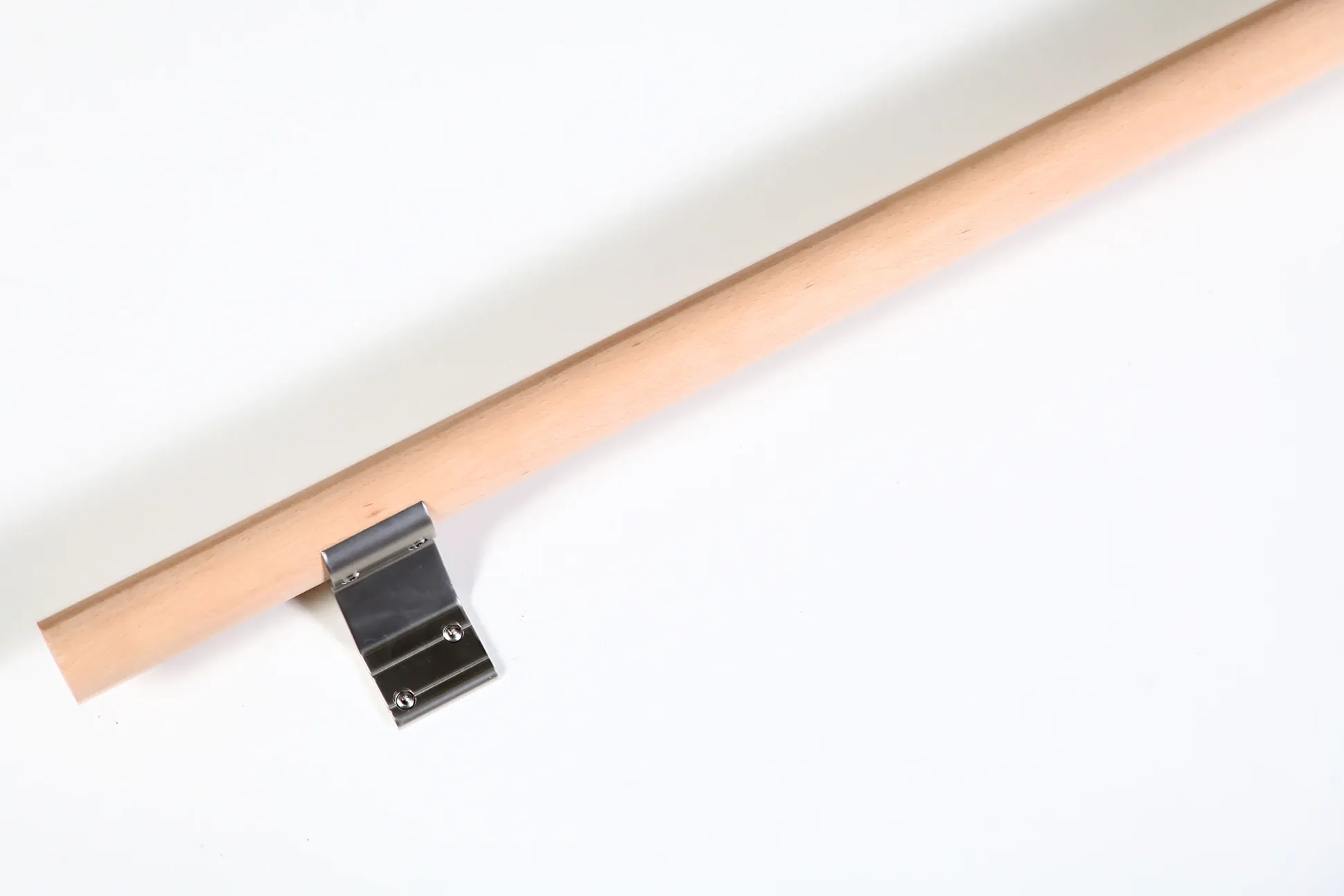 Handlaufset Buche mit Alu-Konsolen / 150 cm Ø 40 mm