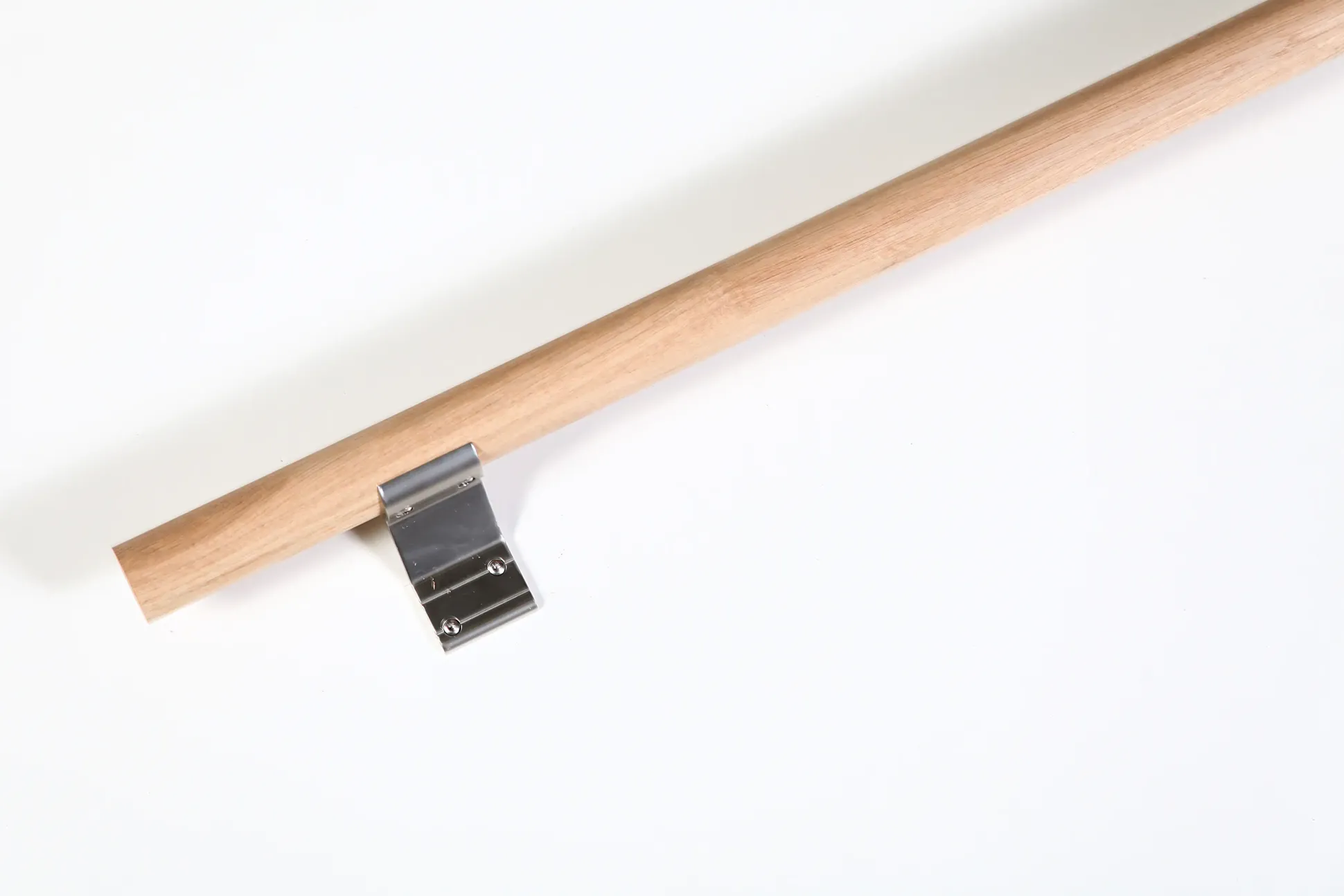 Handlaufset Eiche mit Alu-Konsolen / 150 cm Ø 40 mm