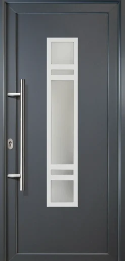 Haustür Signum Exclusiv PVC Modell 28 88 x 208 cm, DIN links, titan