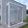 Haustürüberdachung mit Glaselemente 200 x 100 cm weiß