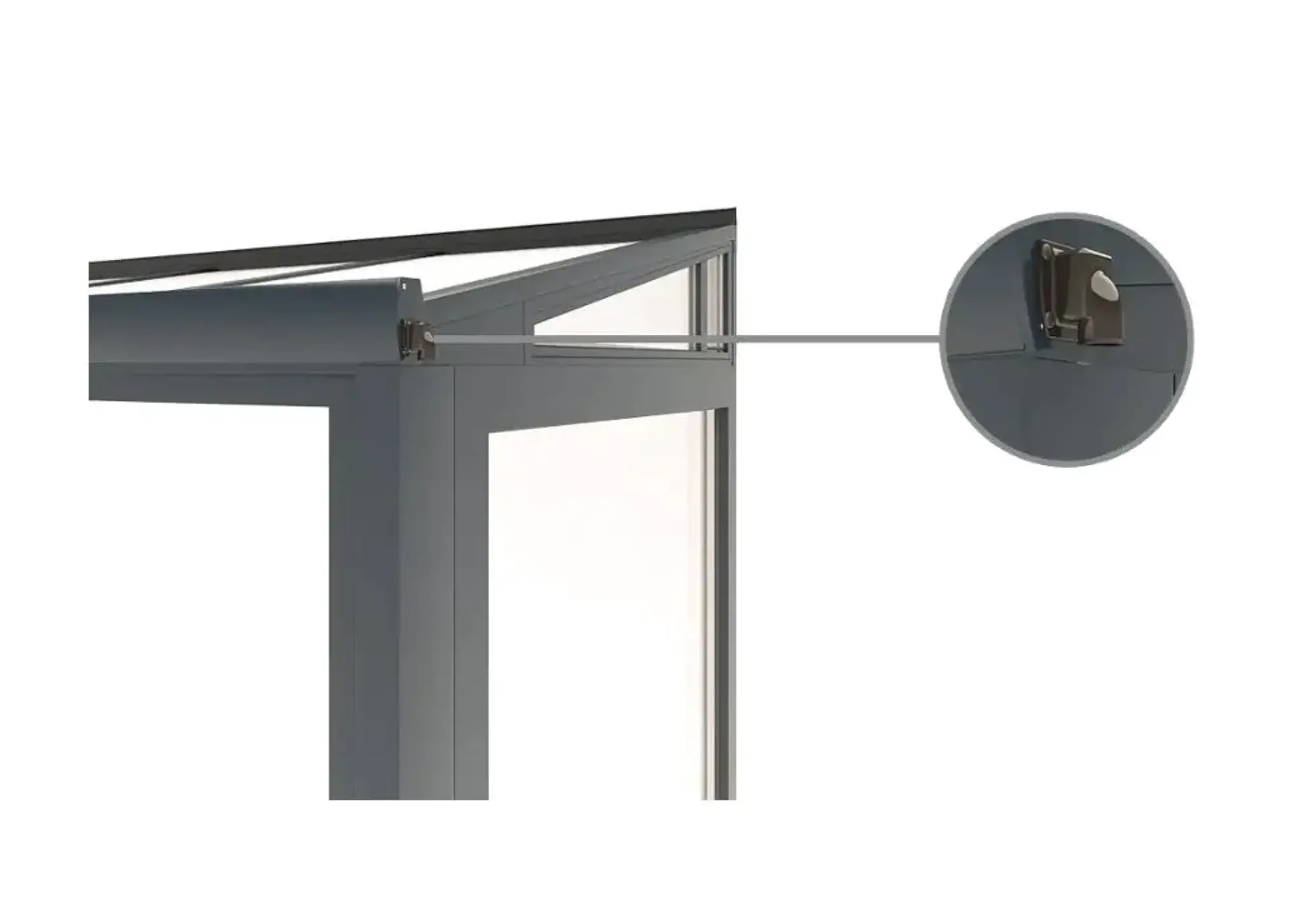 Haustürüberdachung mit Glaselemente 200 x 100 cm weiß