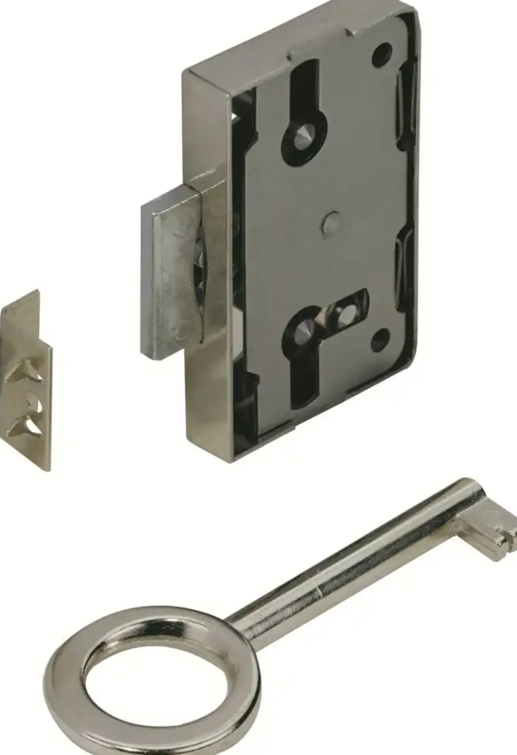 Hettich Aufschraubschloss vernickelt 60 x 38 x 8,7 mm