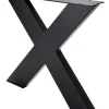 Hettich Bankgestell X 40 x 40 cm Stahl schwarz - 1 Stück
