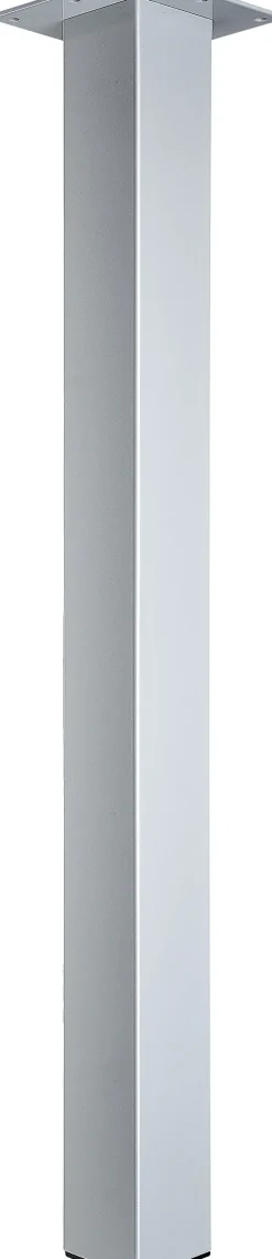 Hettich Design-Tischbein Mella Aluminium-Optik, eckig, glänzend, 1 Stück