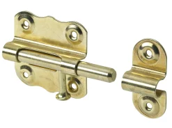 Hettich Grendelriegel 50 x 45 mm vermessingt Stahl, 1 Stück