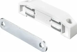 Hettich Magnetschnäpper 17 x 19 x 75 mm weiß 10 kg mit Schrauben - 2 Stück
