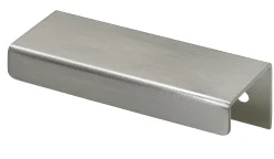 Hettich Möbelgriff Aluminium Edelstahl Optik 12,5 x 80 x 35 mm - 1 Stück