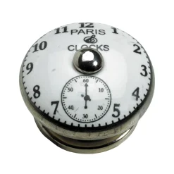 Hettich Möbelknopf Keramik weiß mit Uhr II Ø 38,0 mm - 1 Stück