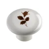 Hettich Möbelknopf Keramik weiß mit floralem Motiv Ø 38,0 mm - 1 Stück